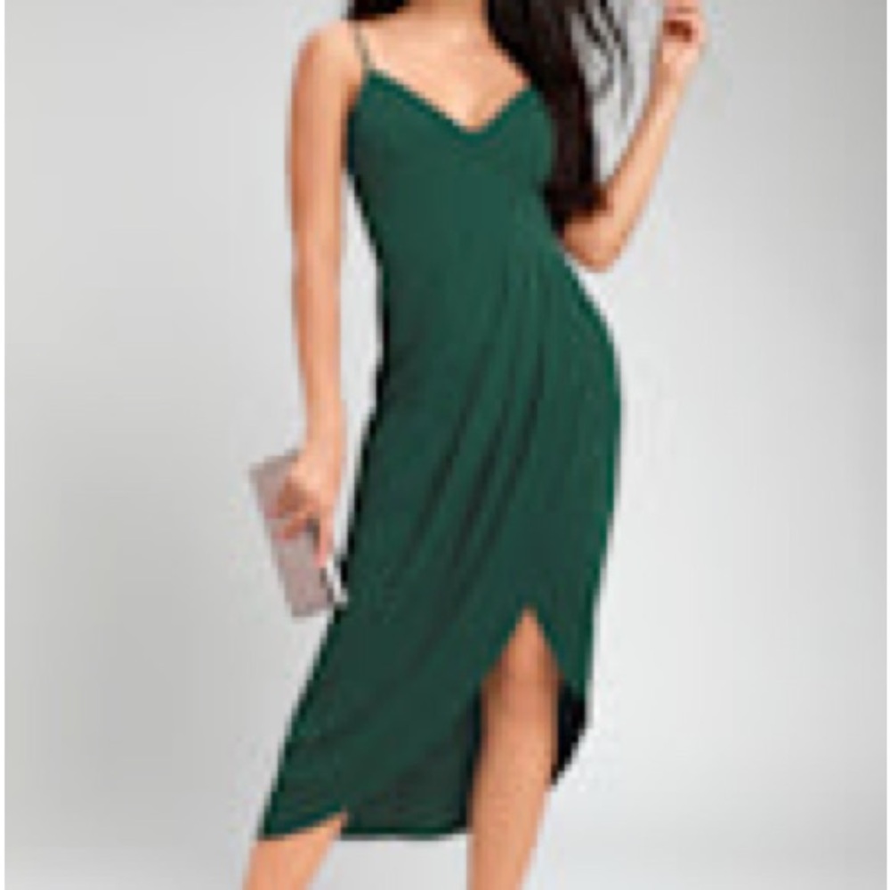 Lulu's Dark Navy Midi Dress